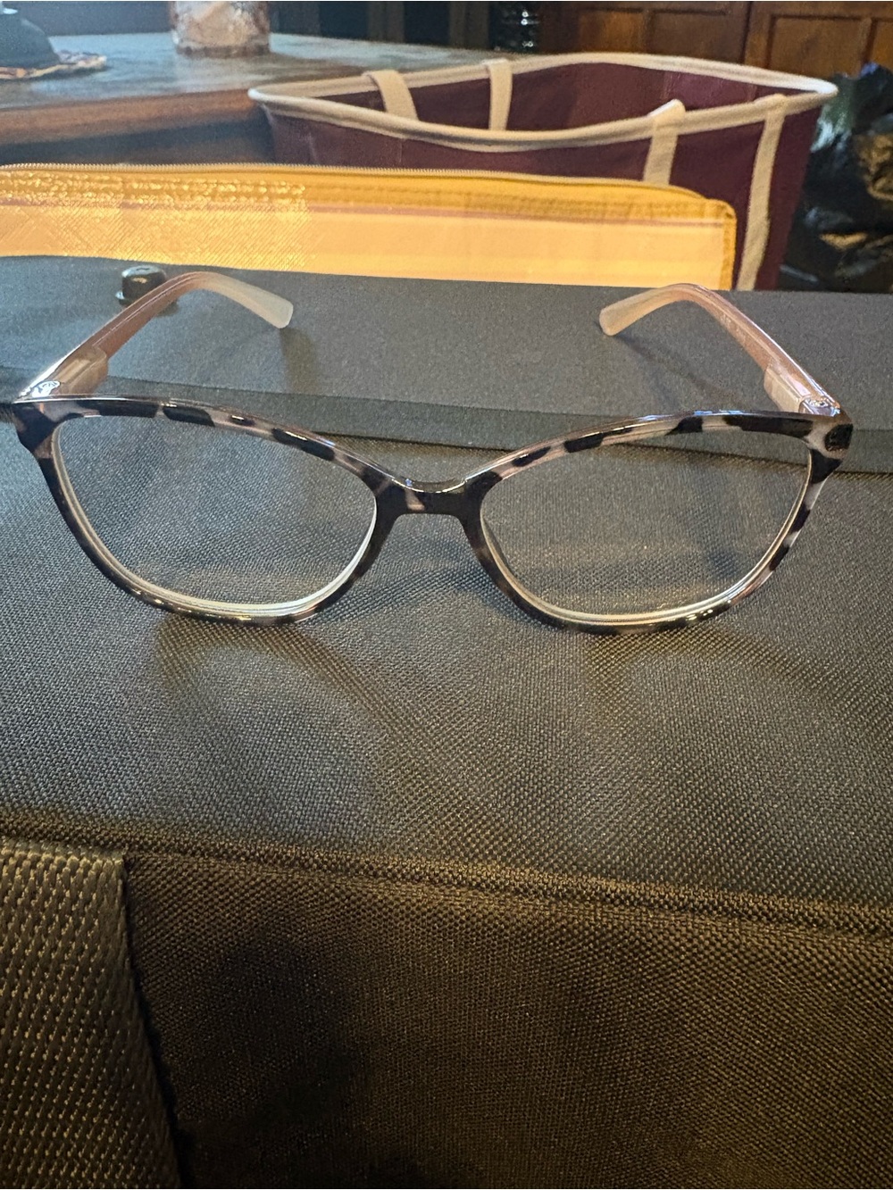 Joy Mangano Stylish Light Pink Tortoiseshell Reading Glasses 2.0